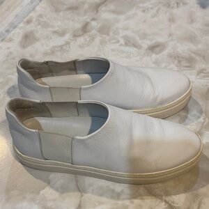 COS White Leather Slip-On Shoes